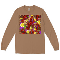 Toasted Coconut mardi gras crawfish and lemons Long Sleeve Tee - Jasminsmagicworld