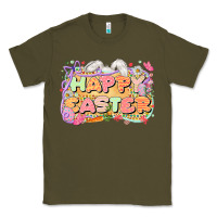 Army Green Happy Easter Classic Tee - LillyAllenDesigns