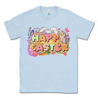 Dusty Blue Happy Easter Classic Tee - LillyAllenDesigns