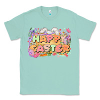 Seafoam Happy Easter Classic Tee - LillyAllenDesigns