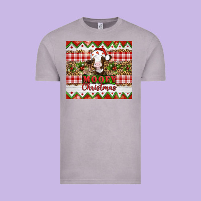 Moooey Christmas Vintage Tee Designed By Artiststas