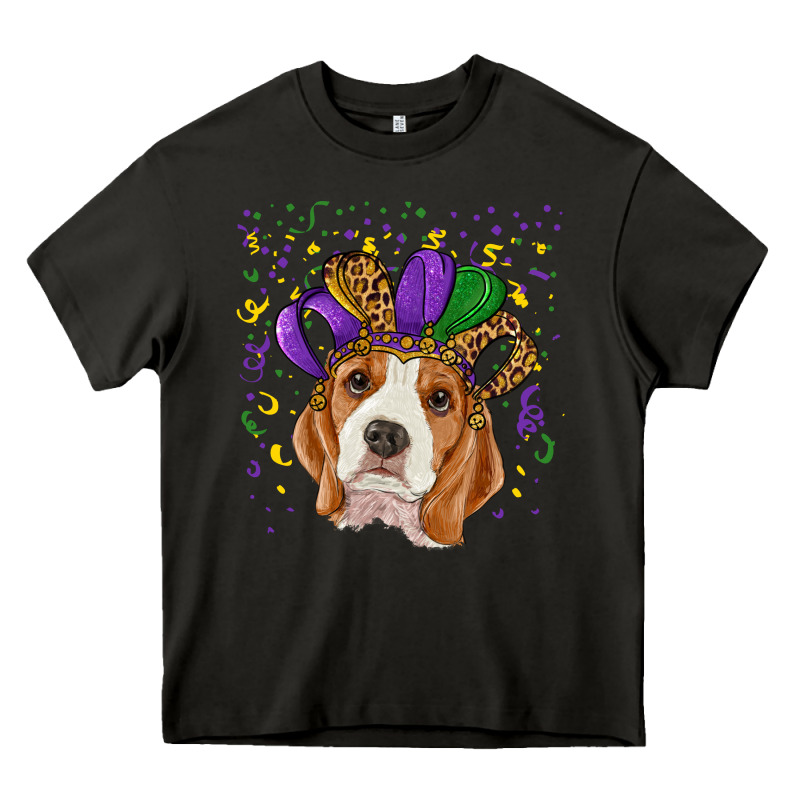 Mardi Gras Beagle Heavy Core Tee by RanaPortraitStore | Teevron