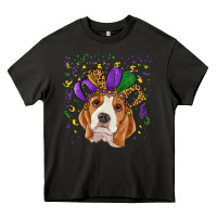 Asphalt Mardi gras beagle Heavy Core Tee - RanaPortraitStore