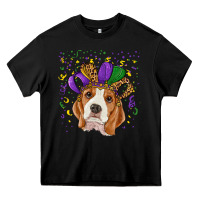 Black Mardi gras beagle Heavy Core Tee - RanaPortraitStore