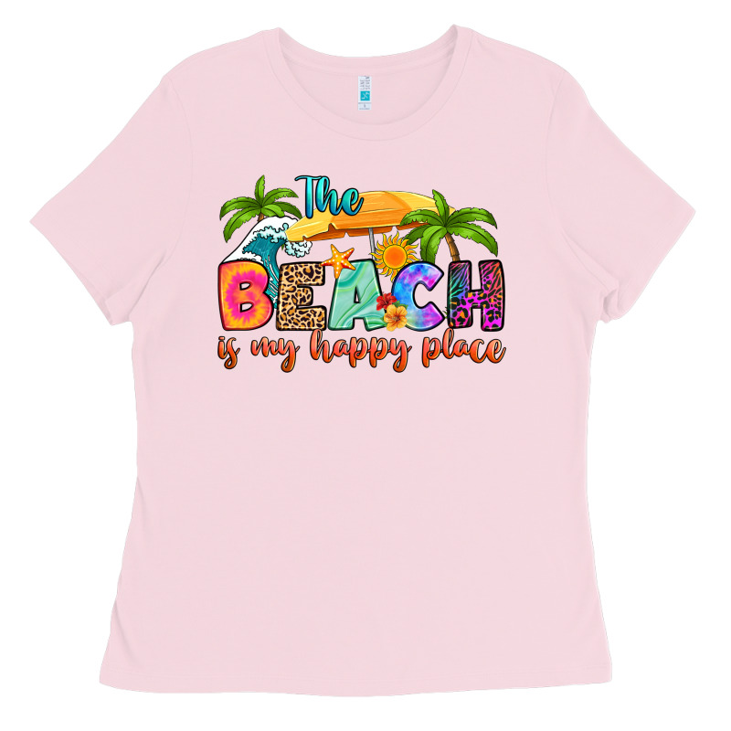 The Beach Is My Happy Place Ladies Tee by RanaPortraitStore | Teevron