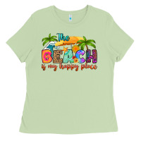 Matcha the beach is my happy place Ladies Tee - RanaPortraitStore