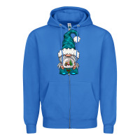 True Royal winter gnome with snow globe Zipper Hoodie - NancyCooperArtShop