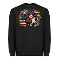 Black 4th of july cow Heavyweight Sweatshirt - Jasminsmagicworld