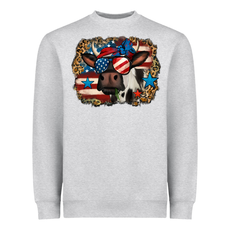 4th Of July Cow Heavyweight Sweatshirt by Jasminsmagicworld | Teevron