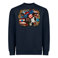 Navy 4th of july cow Heavyweight Sweatshirt - Jasminsmagicworld