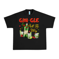 Black gin`gle all the way with bottle and cocktails Urban Heavy Tee - AdoDesignShop