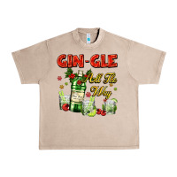 French Oak gin`gle all the way with bottle and cocktails Urban Heavy Tee - AdoDesignShop