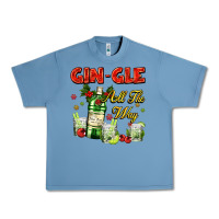 Pebble Blue gin`gle all the way with bottle and cocktails Urban Heavy Tee - AdoDesignShop
