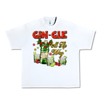 White gin`gle all the way with bottle and cocktails Urban Heavy Tee - AdoDesignShop