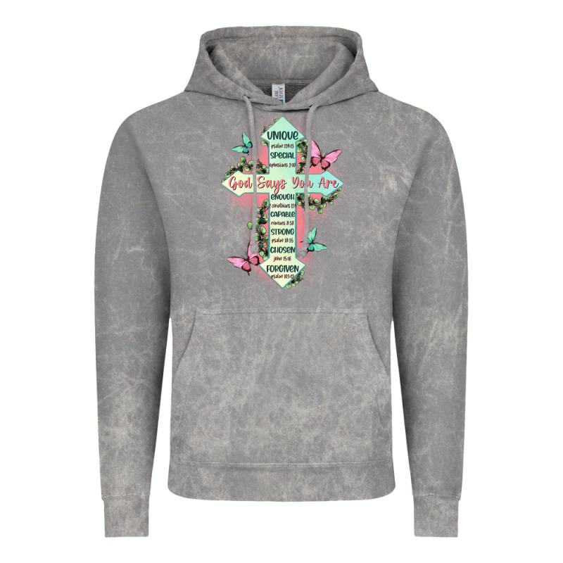 God Says You Are Cross Vintage Hoodie by JahusDesignShop | Teevron