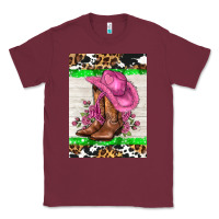 Burgundy cowgitl hat and roses Classic Tee - AdoDesignShop