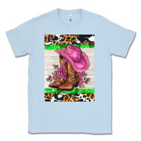 Dusty Blue cowgitl hat and roses Classic Tee - AdoDesignShop