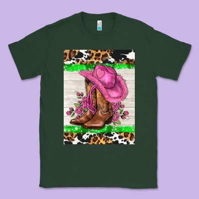 Cowgitl Hat And Roses Classic Tee Designed By Adodesignshop