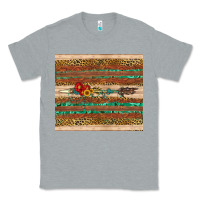 Heather Grey arrow wooden sunflower Classic Tee - Artiststas