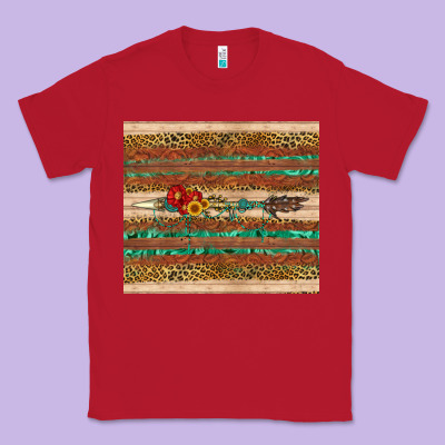 Arrow Wooden Sunflower Classic Tee Designed By Artiststas