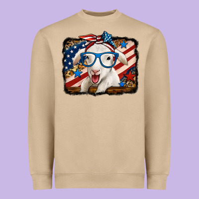 4th Of July Baby Sheep Heavyweight Sweatshirt Designed By Jasminsmagicworld