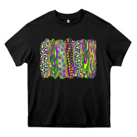 Black Mardi gras brush stroke Heavy Core Tee - RanaPortraitStore