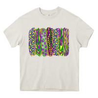 Cream Mardi gras brush stroke Heavy Core Tee - RanaPortraitStore