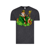 Vintage Black st patricks and horseshoes with shamrocks Vintage Tee - AdoDesignShop
