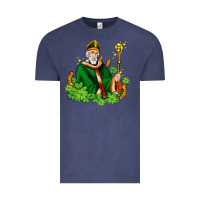 St Patricks And Horseshoes With Shamrocks Vintage Tee | Teevron