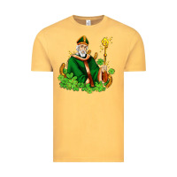 Vintage Mustard st patricks and horseshoes with shamrocks Vintage Tee - AdoDesignShop