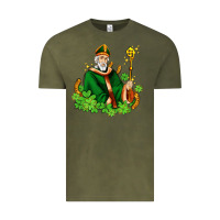 Vintage Olive st patricks and horseshoes with shamrocks Vintage Tee - AdoDesignShop