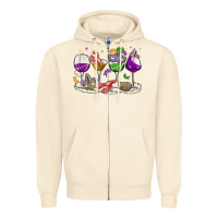 Sandshell mardi gras wine glasses Zipper Hoodie - MaliasSmallBusiness