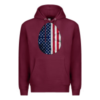 Burgundy AMERICAN FLAG Premium Hoodie - Bettercallsaul