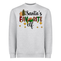 Heather Grey santa's favorite elf Heavyweight Sweatshirt - AdoDesignShop
