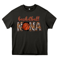 Asphalt basketball nana with leopard Heavy Core Tee - texasbilliewilder