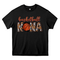 Black basketball nana with leopard Heavy Core Tee - texasbilliewilder