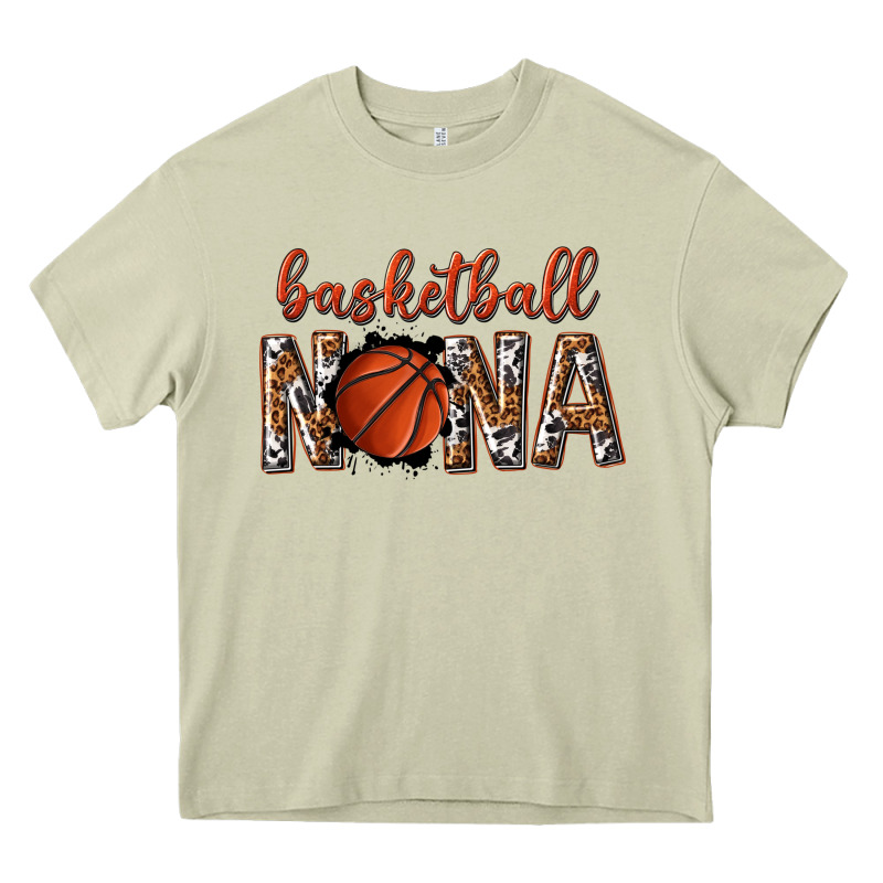 Basketball Nana With Leopard Heavy Core Tee by texasbilliewilder | Teevron