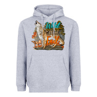 Heather Grey Wild About Fall Coyote Heavyweight Hoodie - LillyAllenDesigns