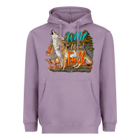 Lavender Wild About Fall Coyote Heavyweight Hoodie - LillyAllenDesigns