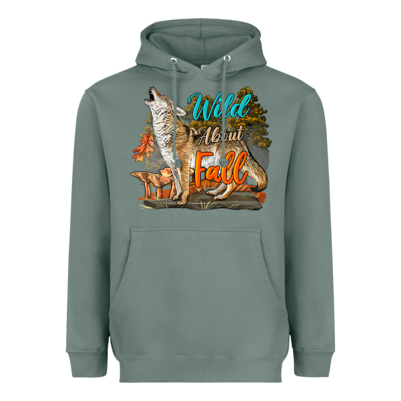 Wild About Fall Coyote Heavyweight Hoodie by LillyAllenDesigns | Teevron