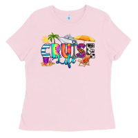 Bubblegum Pink cruise life Ladies Tee - RanaPortraitStore