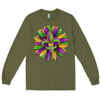 Army Green mardi gras carnival sunflower Long Sleeve Tee - Jasminsmagicworld