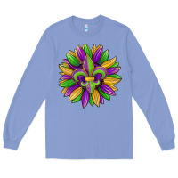 Colony Blue mardi gras carnival sunflower Long Sleeve Tee - Jasminsmagicworld