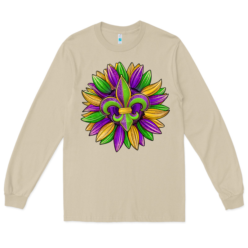 Mardi Gras Carnival Sunflower Long Sleeve Tee by Jasminsmagicworld | Teevron