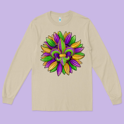 Mardi Gras Carnival Sunflower Long Sleeve Tee Designed By Jasminsmagicworld