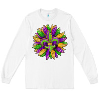 White mardi gras carnival sunflower Long Sleeve Tee - Jasminsmagicworld