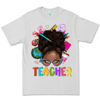 Dove Grey teacher afro messy bun Premium Tee - texasbilliewilder