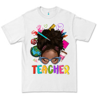 White teacher afro messy bun Premium Tee - texasbilliewilder