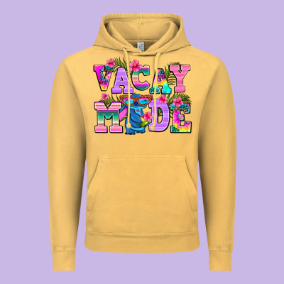 Vacay Mode Vintage Hoodie Designed By Adodesignshop