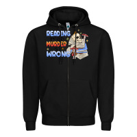 Black reading because murder is wrong Zipper Hoodie - MaliasSmallBusiness